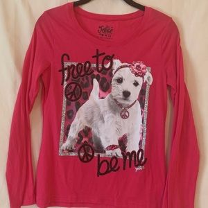 JUSTICE Pink Puppy Long Sleeve - “Free to be Me”